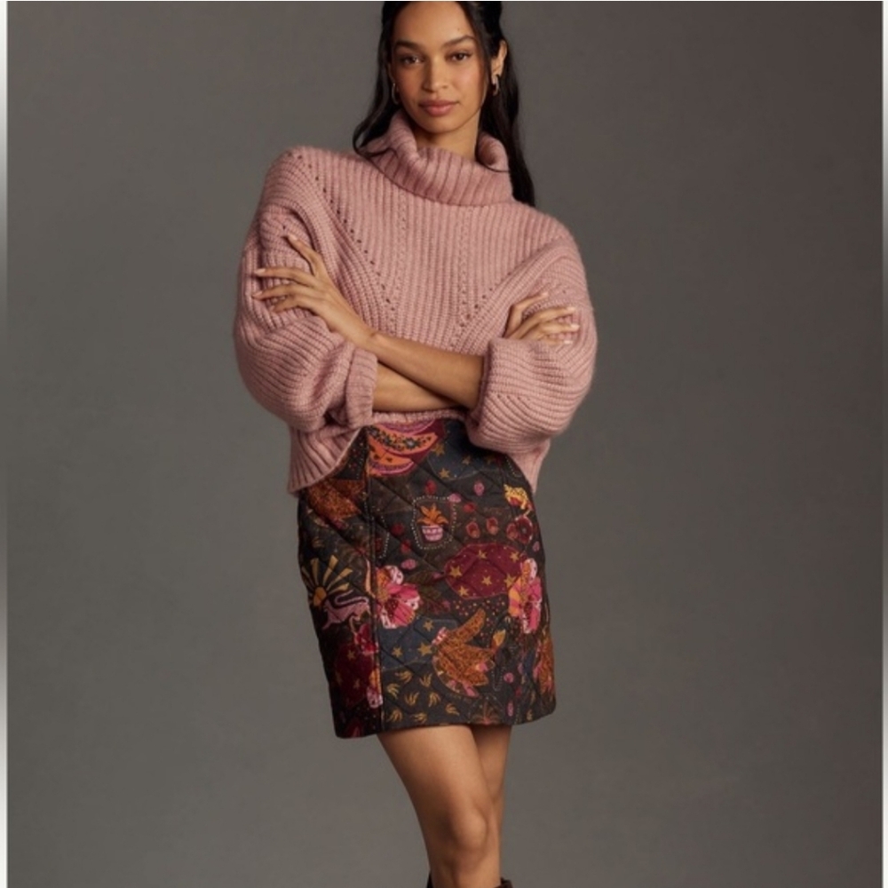 FARM Rio Dark Floral Mini Skirt